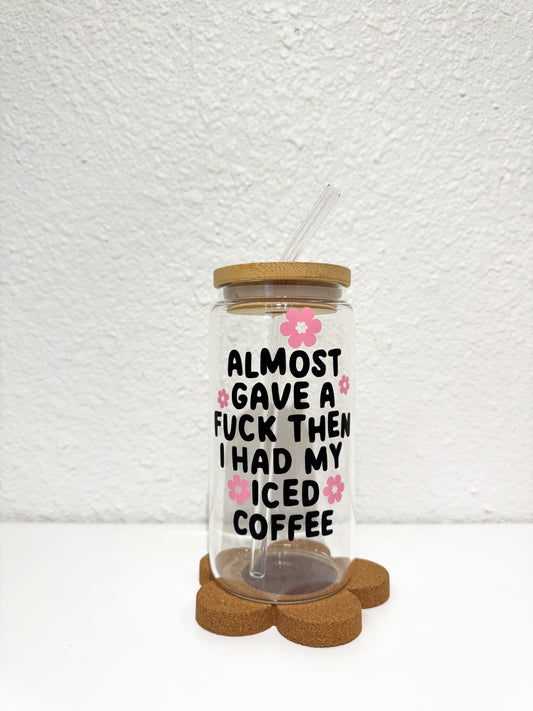 16oz almost gave a fuck glass