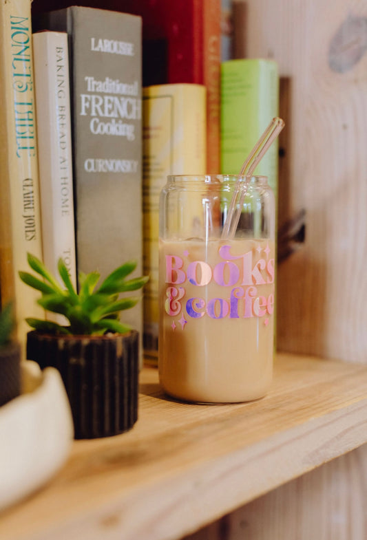 Books & Coffee Glass