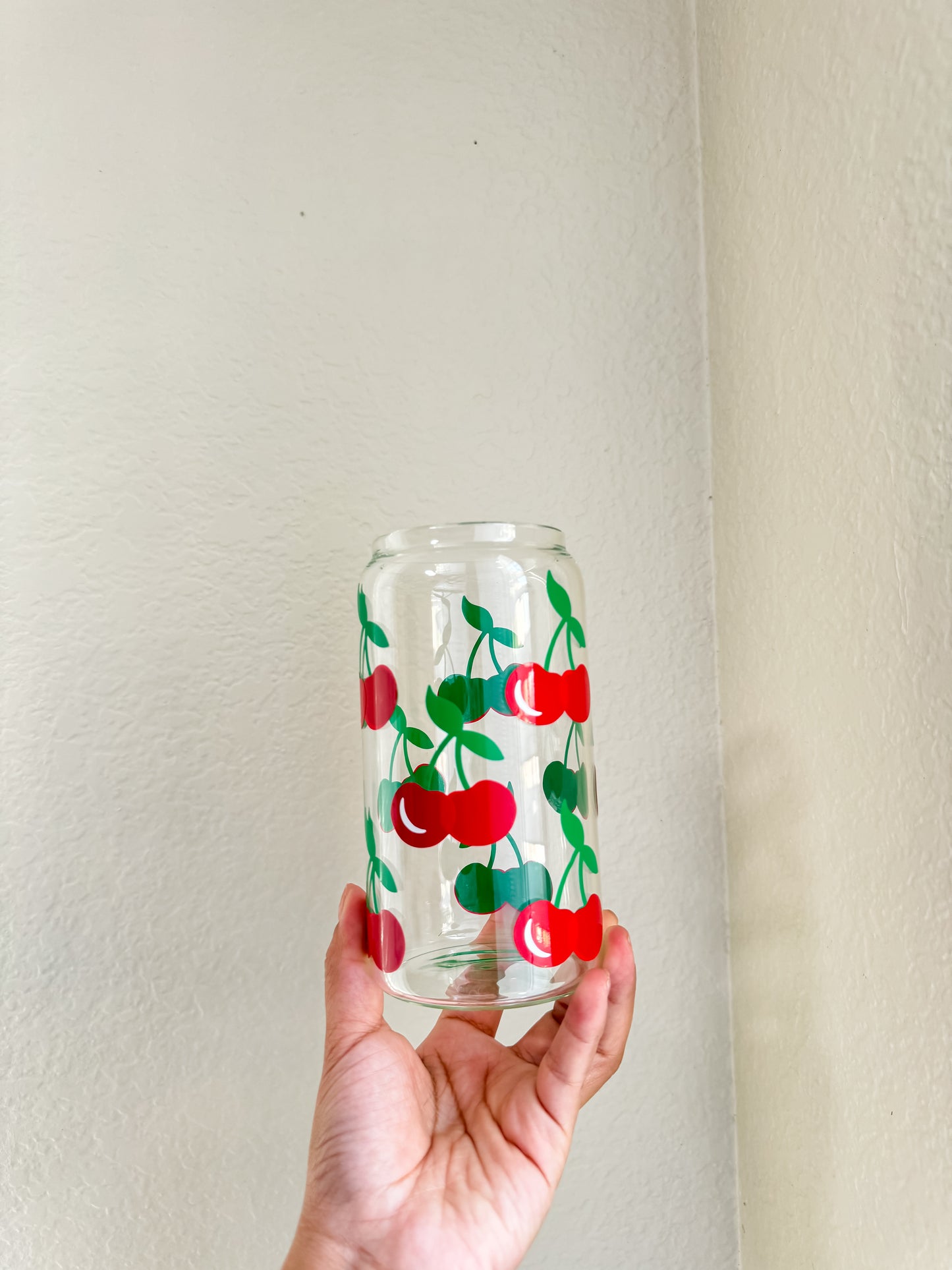 Cherry Glass Cup