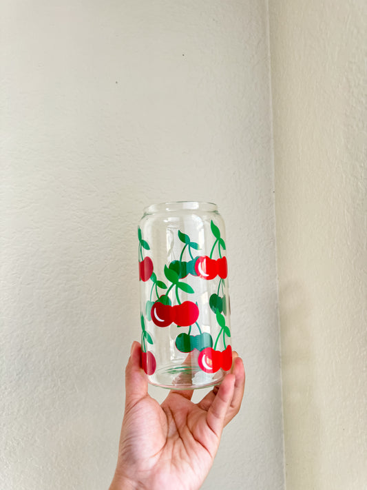 Cherry Glass Cup