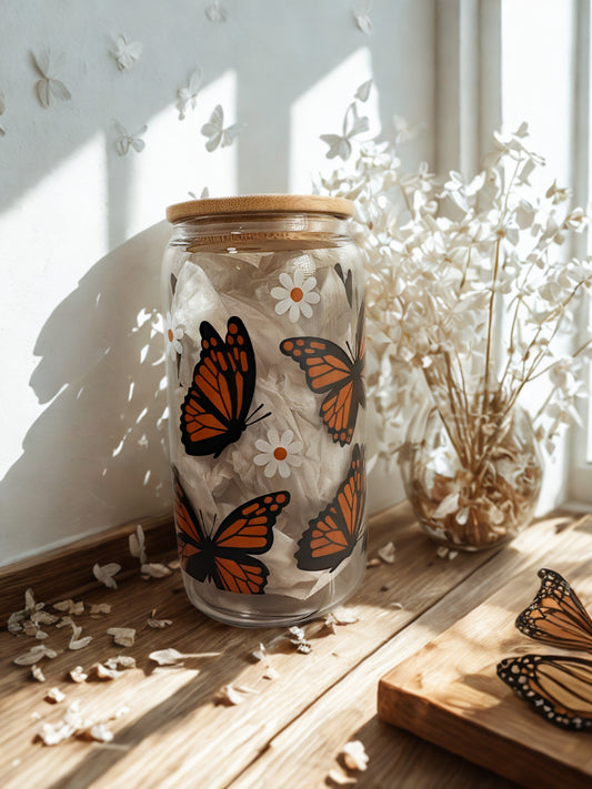 Amber Butterfly Glass
