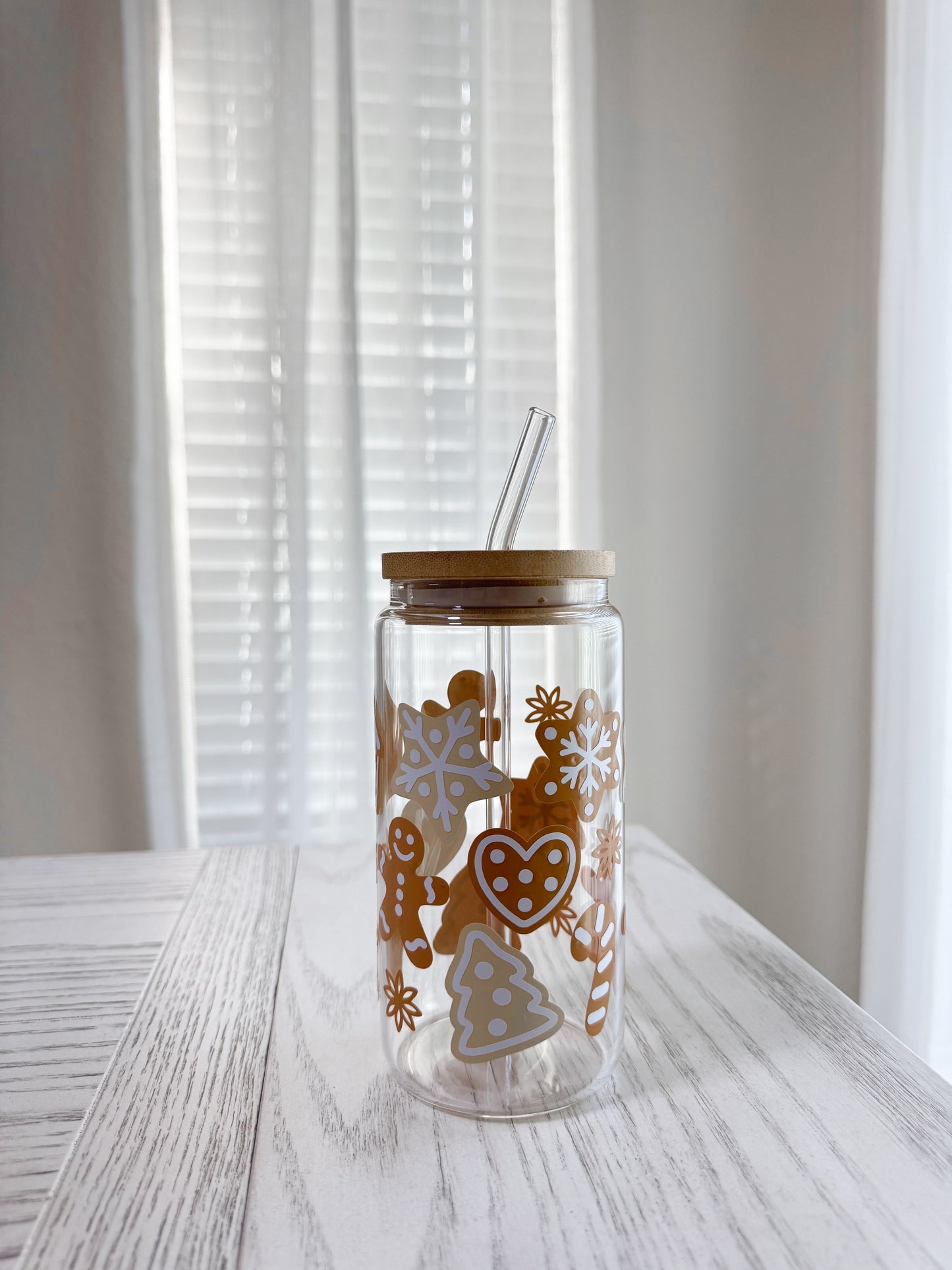 16oz sugar cookies glass