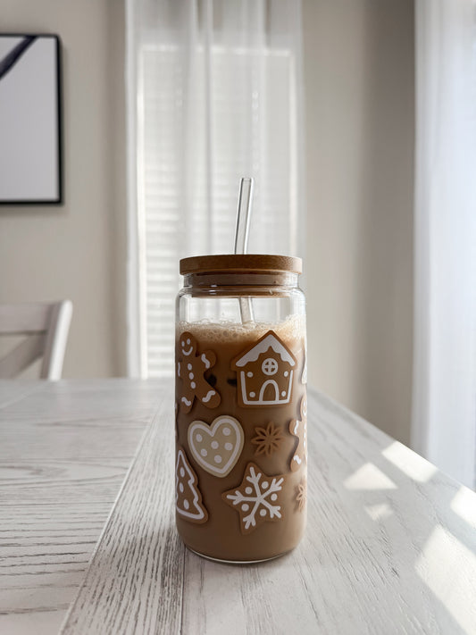 16oz sugar cookies glass